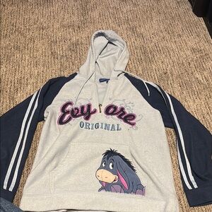 Eeyore Original Hoodie with Navy Sleeves DISNEY Zip up